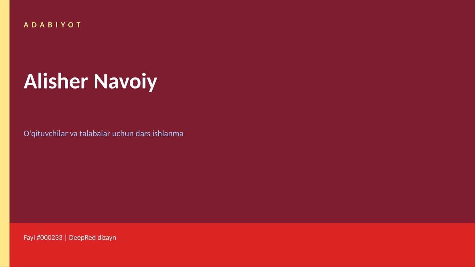 O'qituvchilar va talabalar uchun dars ishlanma 1