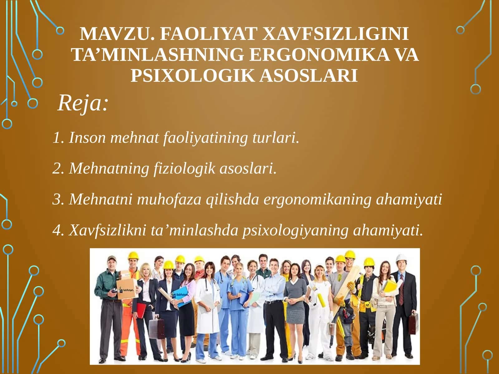 Faoliyat xavfsizligini ta'minlashning ergonomika va psixologik asoslari 1