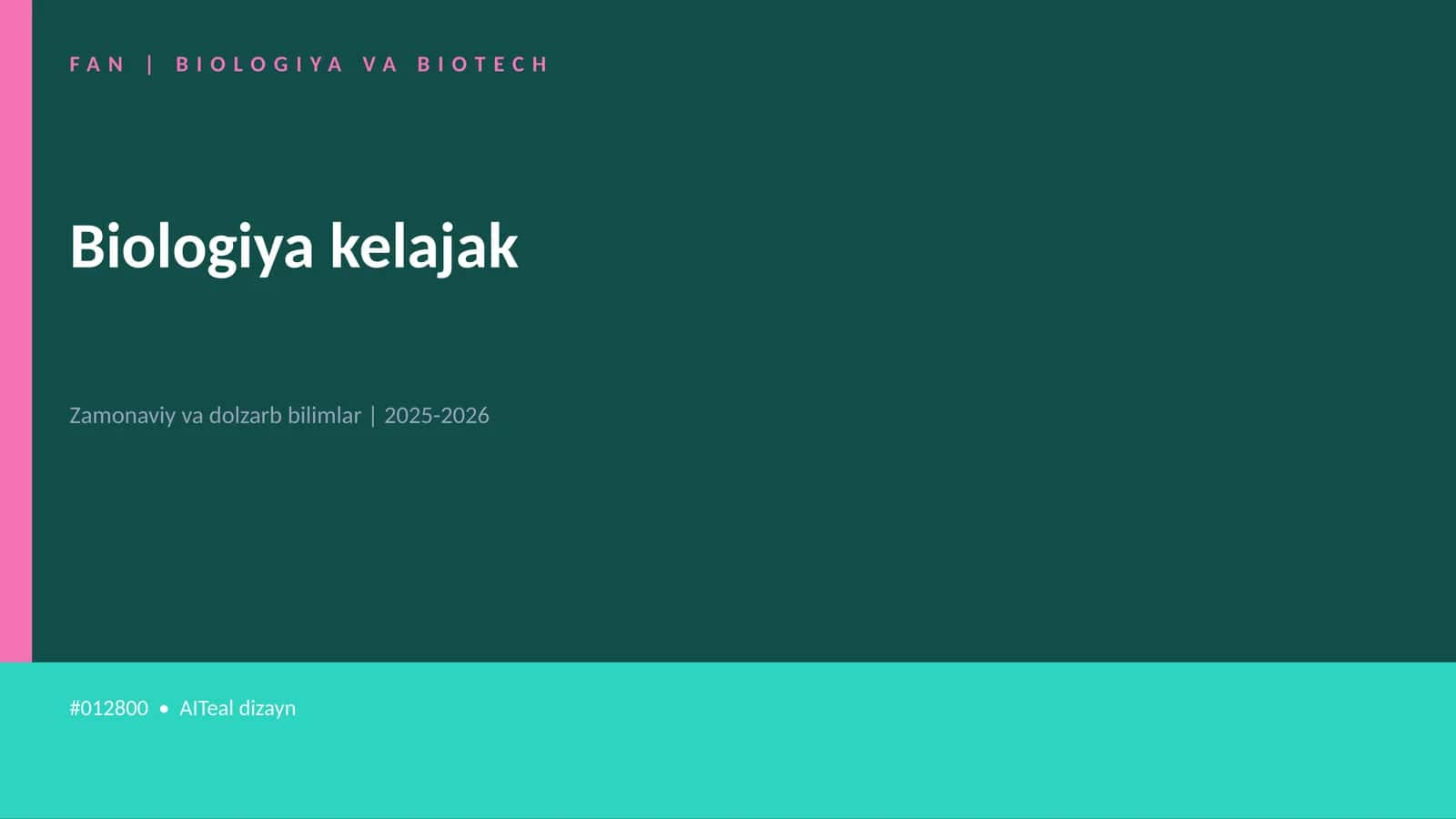 Biologiya kelajak 1