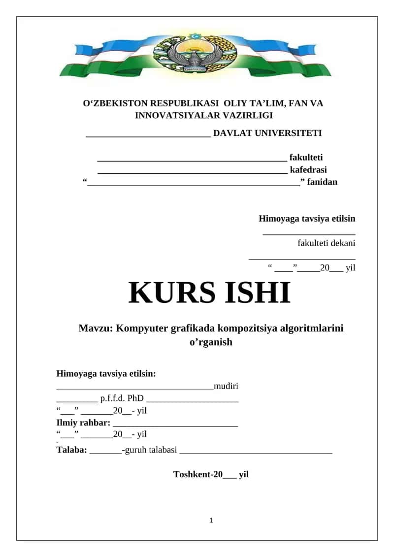 Kompyuter grafikada kompozitsiya algoritmlarini o'rganish 1