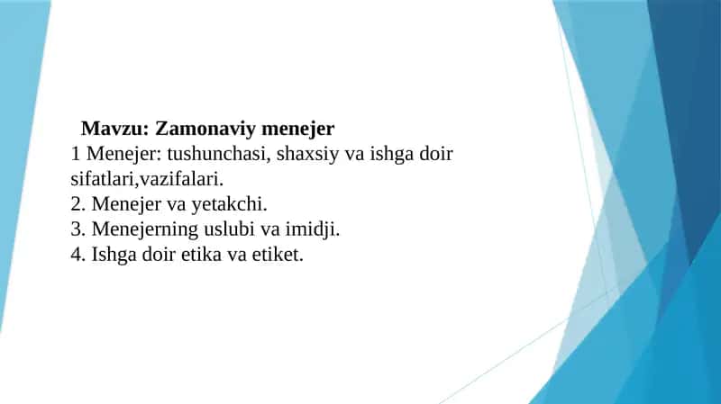 Menejer 1