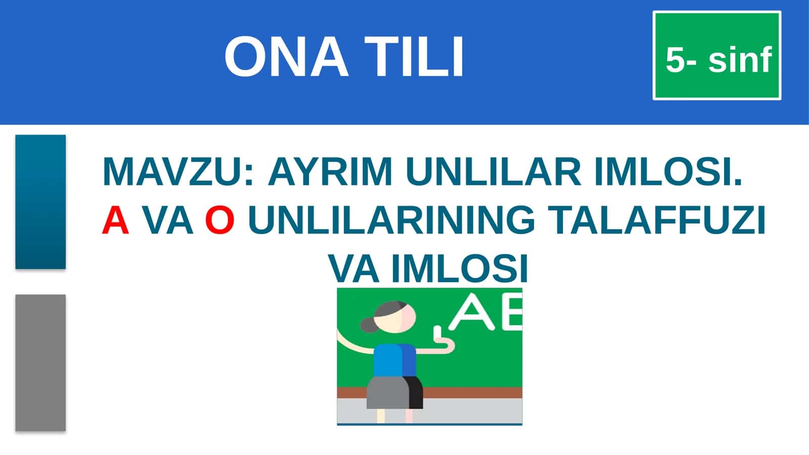 AYRIM UNLILAR IMLOSI.AVAOUNLILARINING TALAFFUZI VA IMLOSI 1