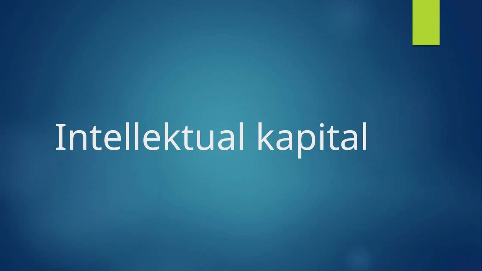 Intellektual kapital 1