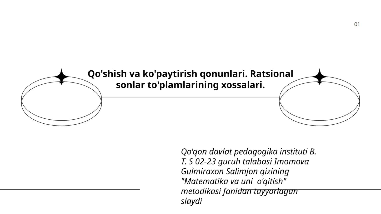Matematika va uni o'qitish metodikasi 1