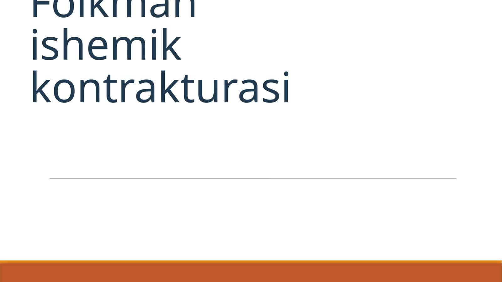 Folkman ishemik kontrakturasi 1