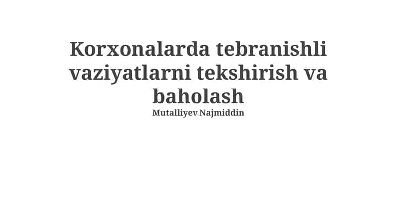 Tebranishli vaziyatlarni tekshirish 1