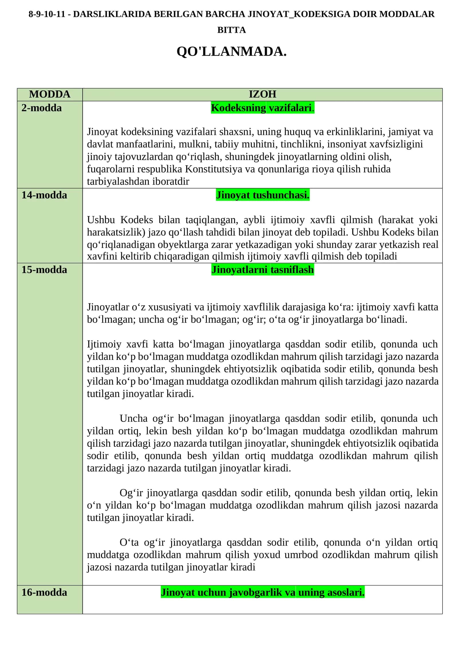 JINOYAT_KODEKSIGA DOIR MODDALAR 1