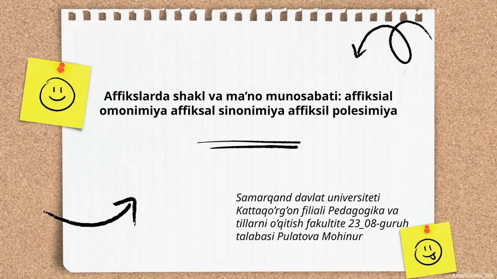 Affikslarda shakl va ma’no munosabati 1