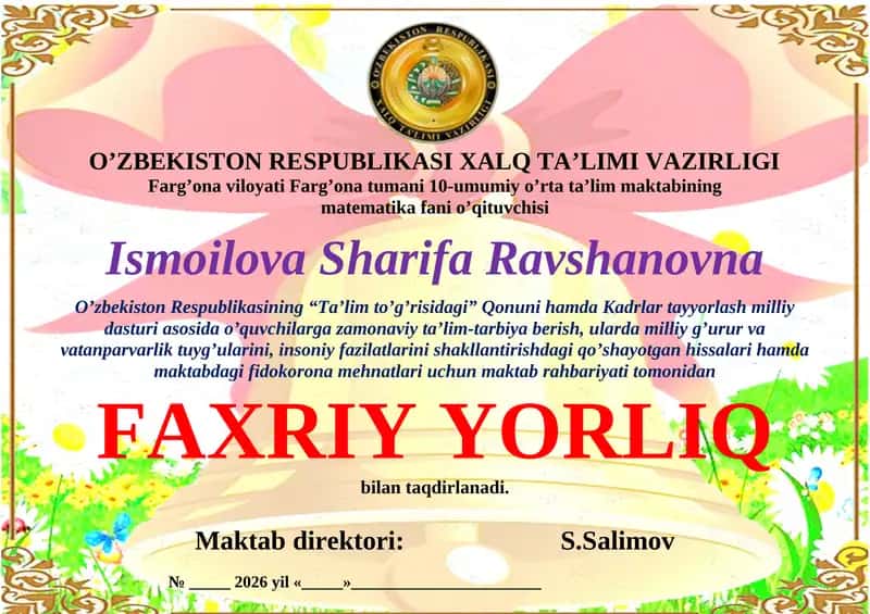 FAXRIY YORLIQ Faxriy yorliq shablon Word 1
