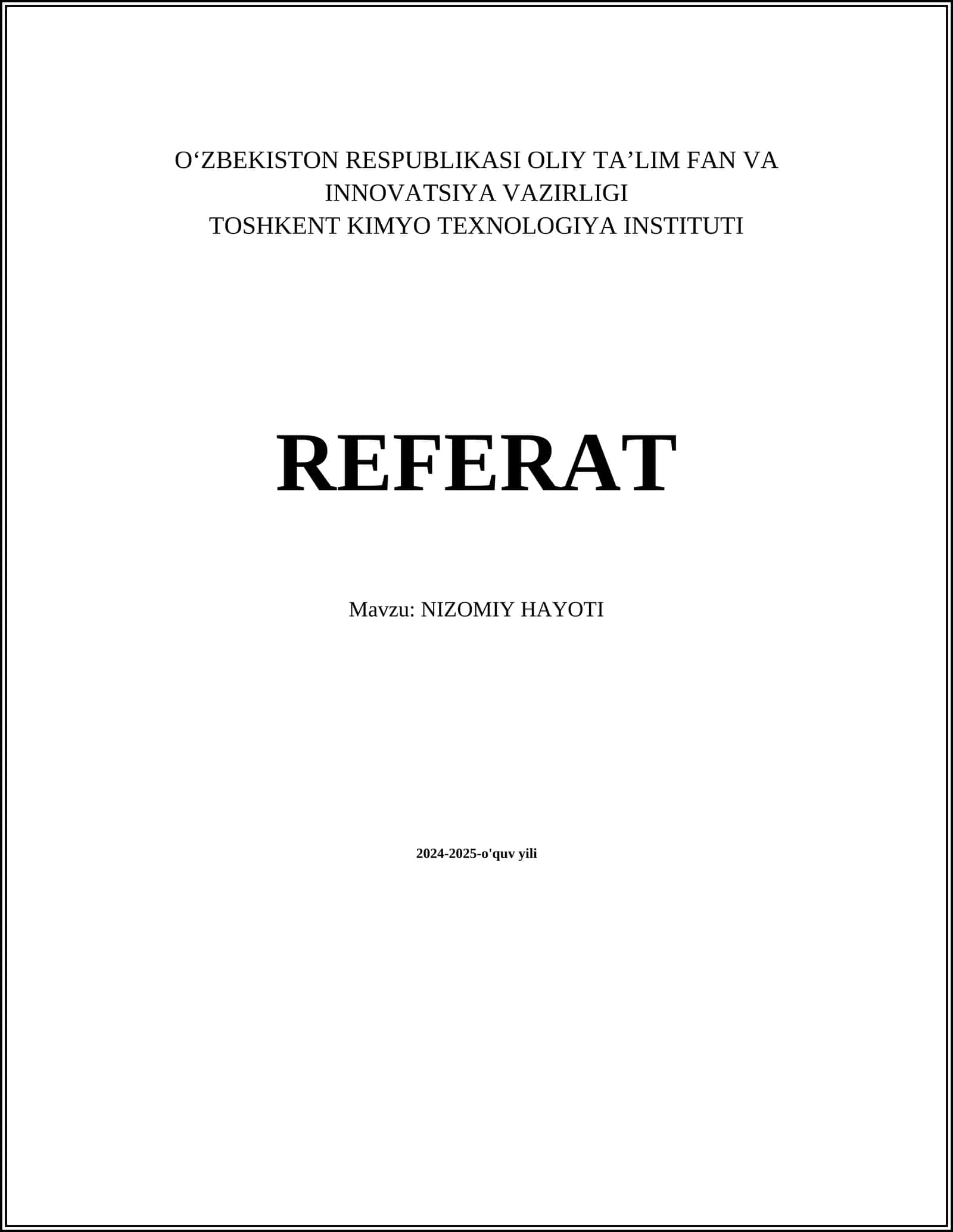 NIZOMIY HAYOTI 1