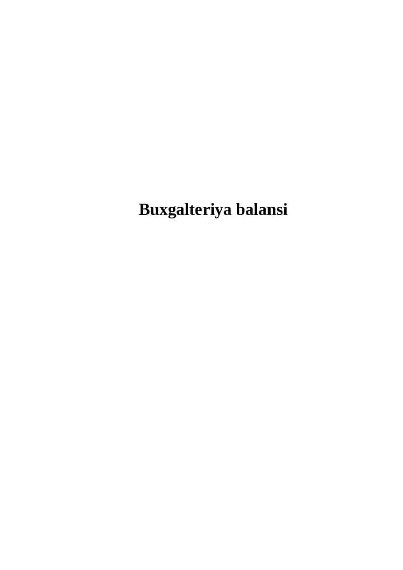 Buxgalteriya balansi 1