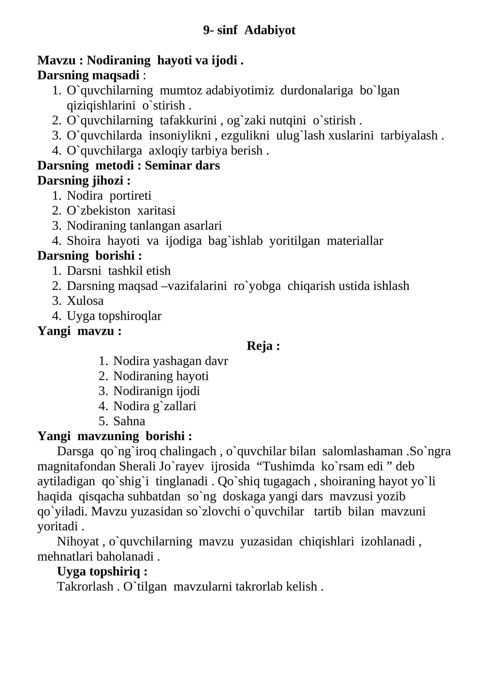 Nodiraning hayoti va ijodi 1