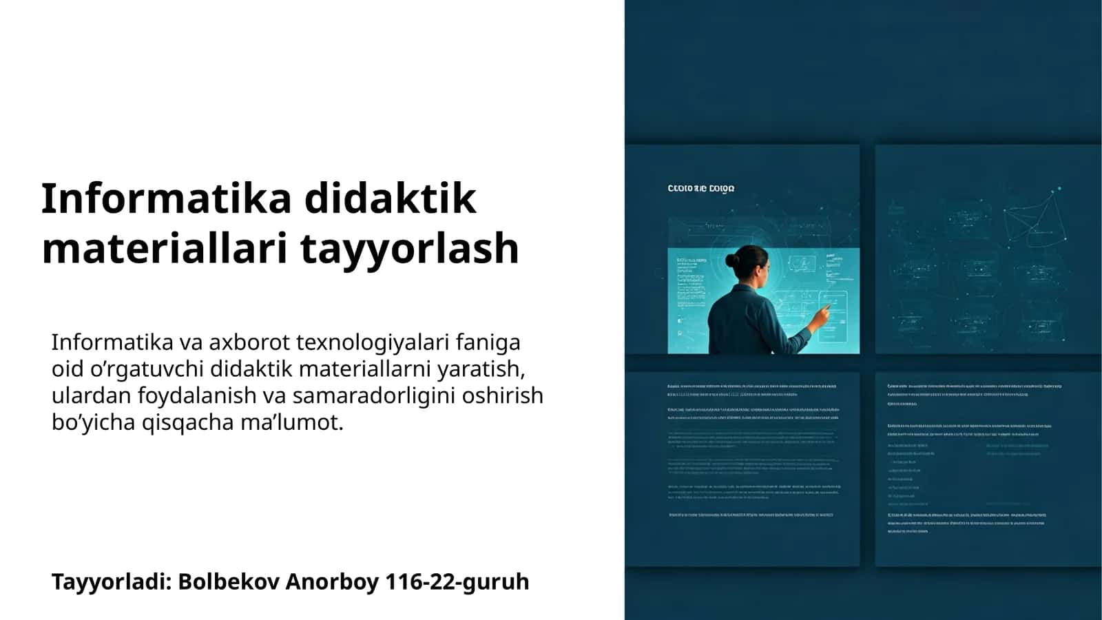 Ma'lumotlar bazalari va SQL so'rovlarini o'qitish 1
