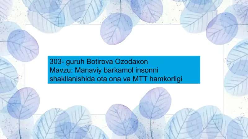Oila va bolalar bog‘chasi 1