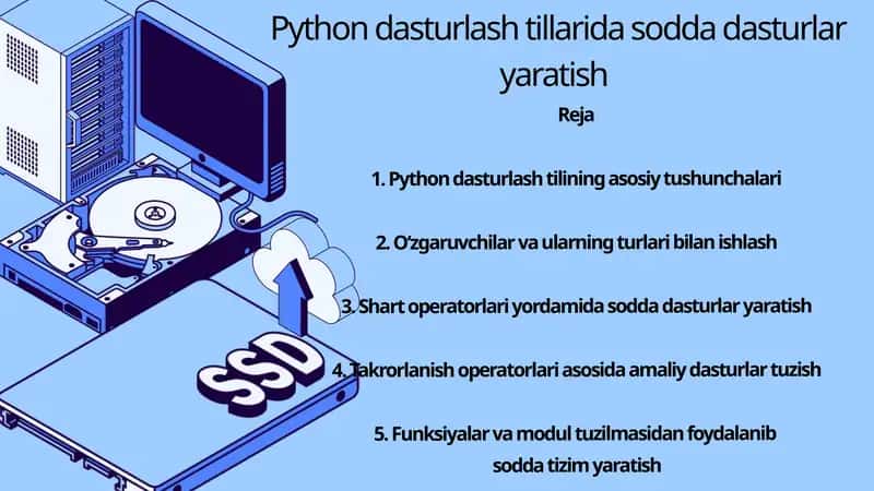 Python dasturlash tillarida sodda dasturlar yaratish 1