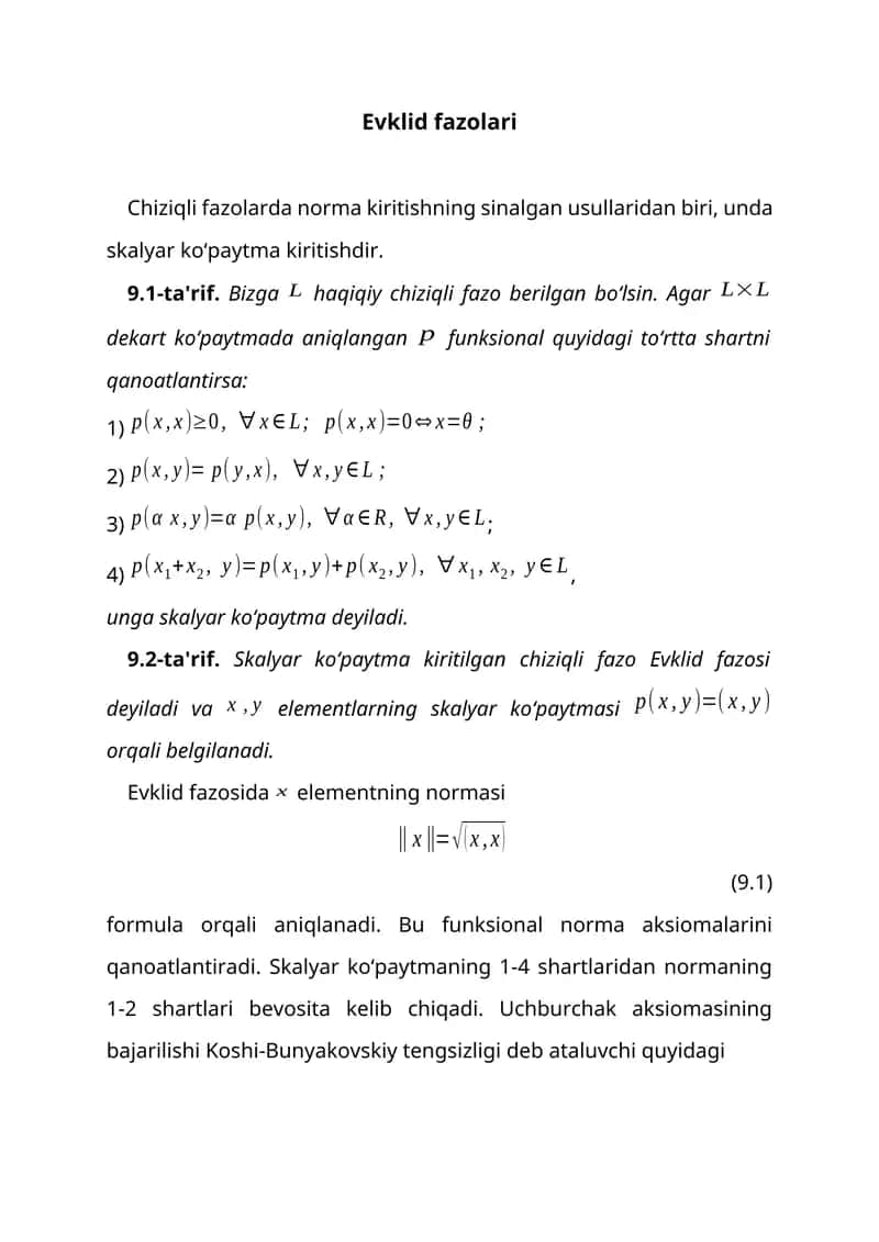 Evklid fazolari 1