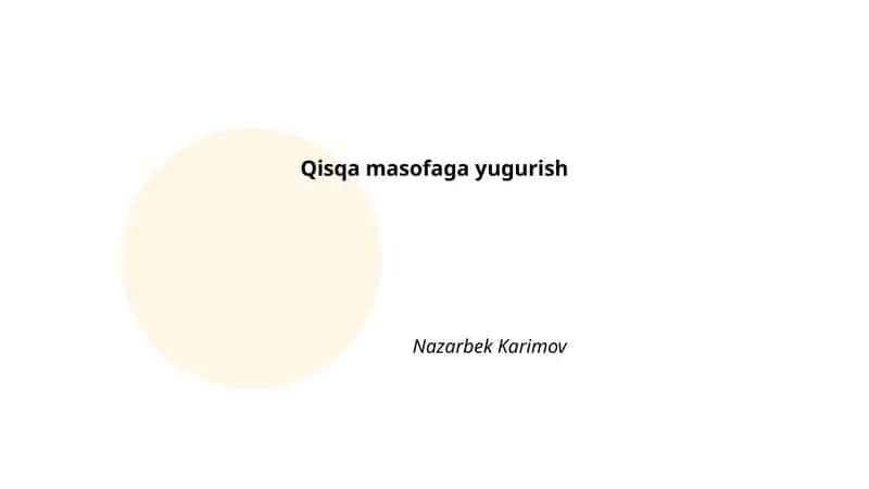Masofaga yugurish 1