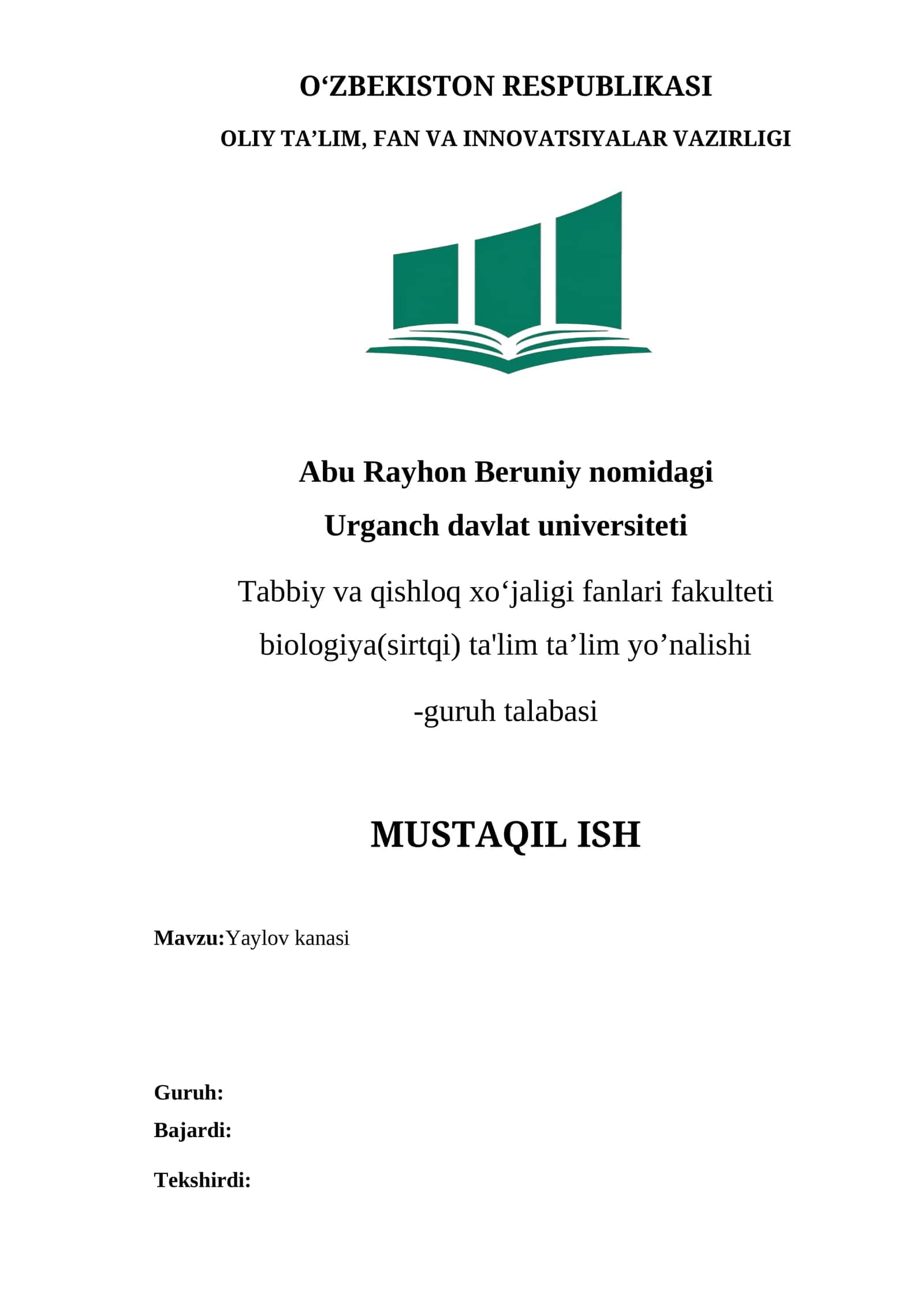 Yaylov kanasi 1