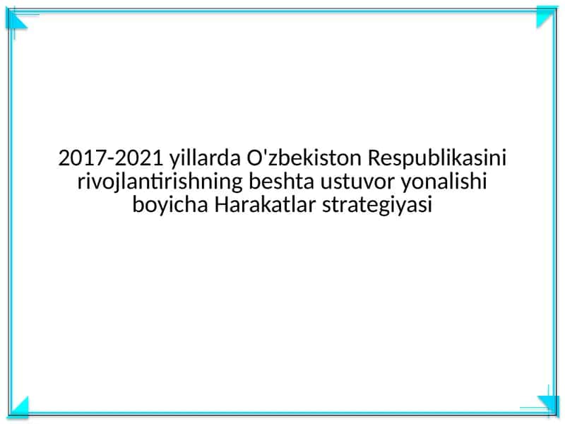 Harakatlar strategiyasi 1