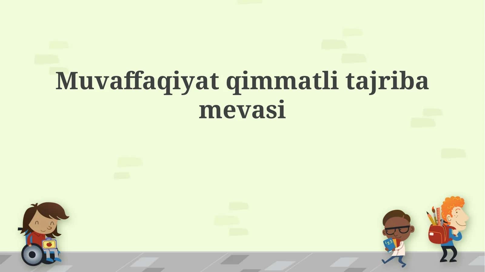 Muvaffaqiyatqimmatlitajribamevasi 1