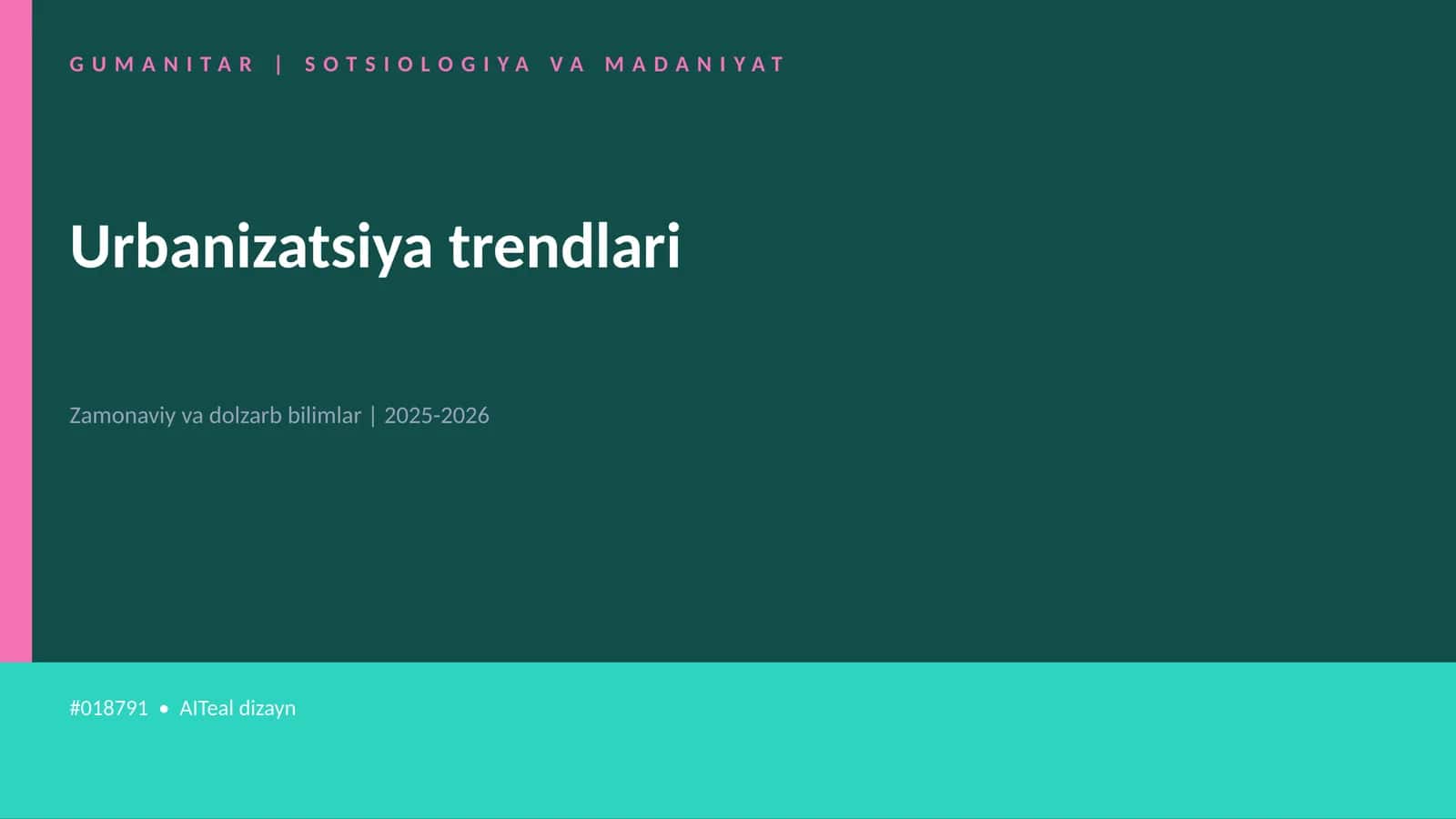 Urbanizatsiya trendlari 1