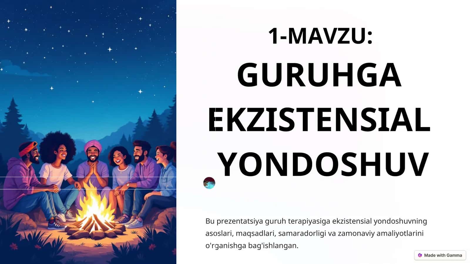 GURUHGA EKZISTENSIAL YONDOSHUV 1
