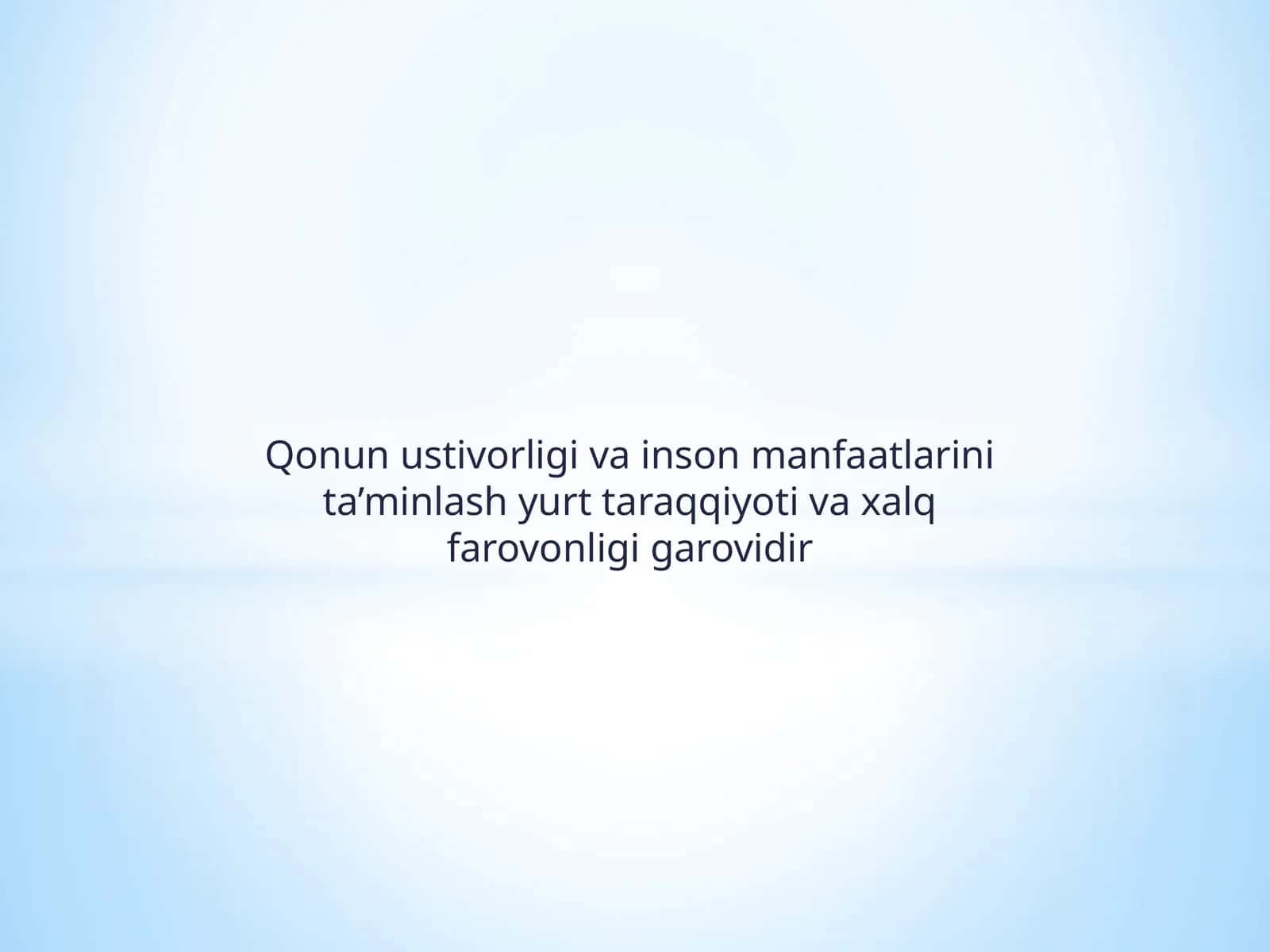 Qonun ustivorligi va inson manfaatlari 1