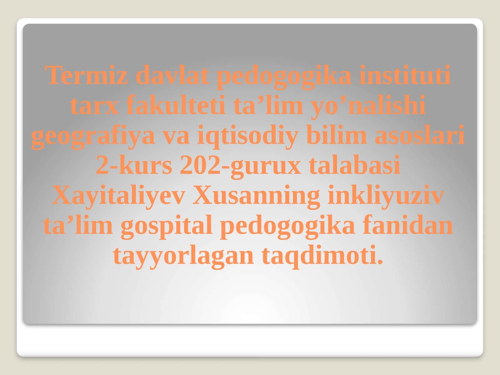 Inkulyuziv ta'limning huquqiy asoslari 1