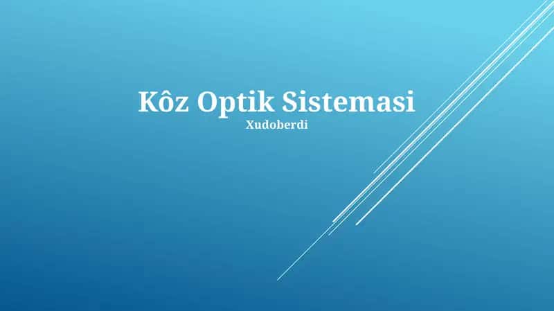 Kôz Optik Sistemasi 1