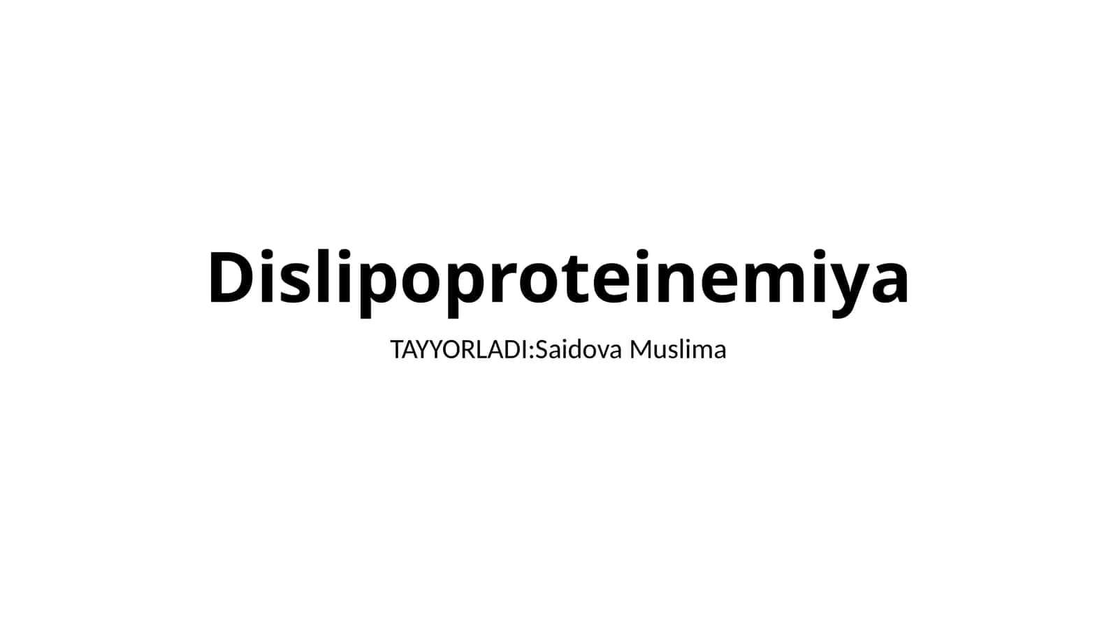 Dislipoproteinemiya 1