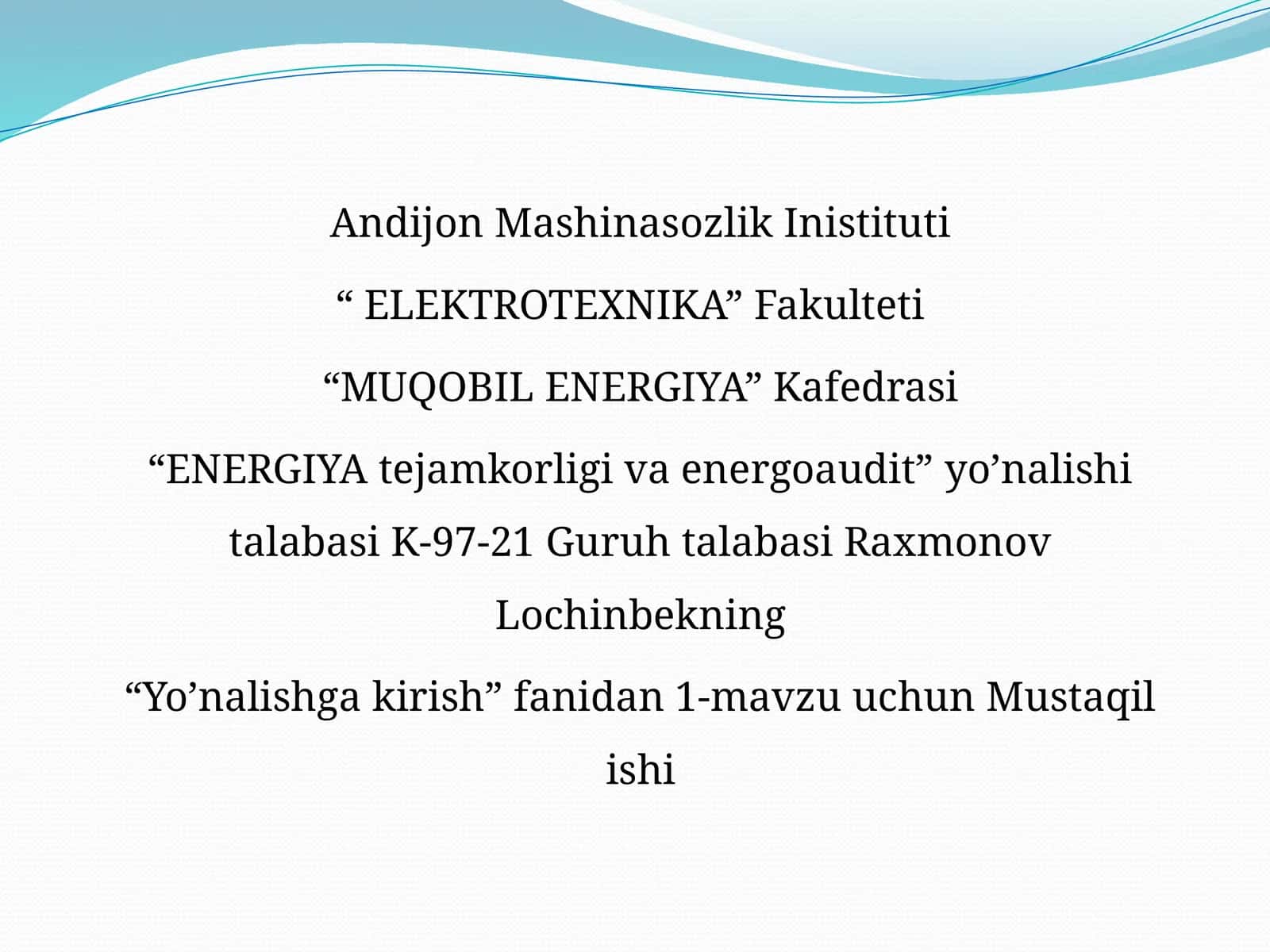 ENERGIYAREJA 1