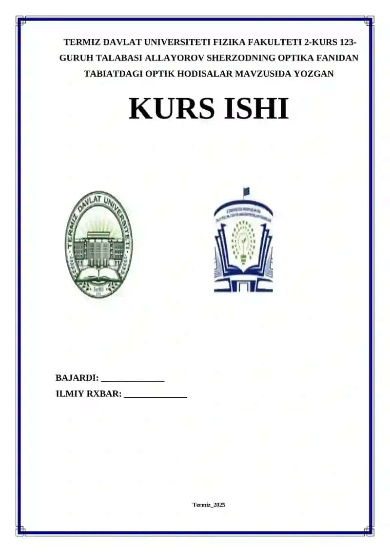 Yer atmosferasi va yorug‘lik o‘zaro ta’siri