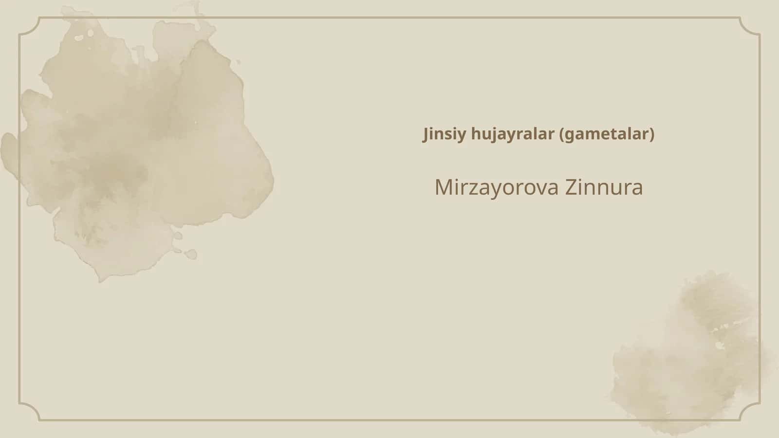 Jinsiy hujayralar (gametalar) 1