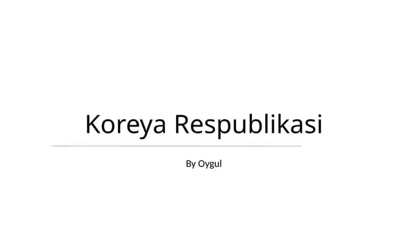 Koreya Respublikasi 1
