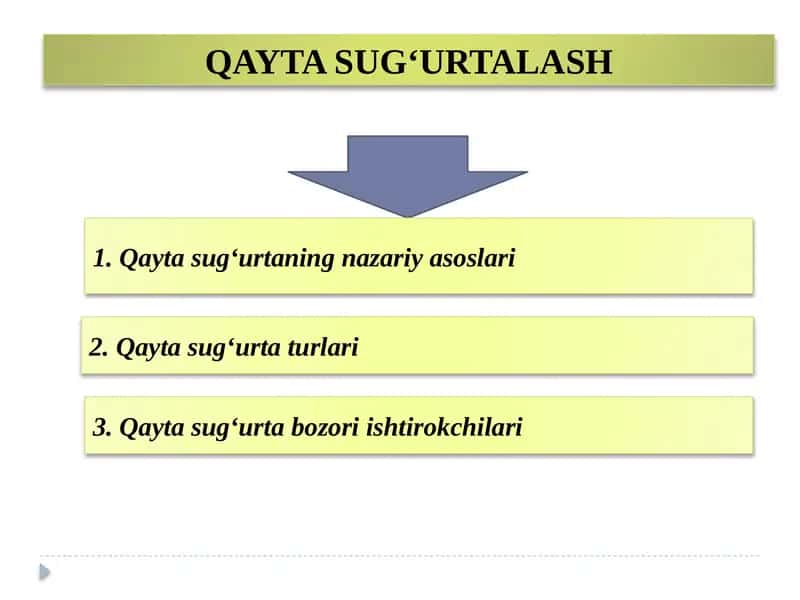 Qayta sug‘urtalash 1