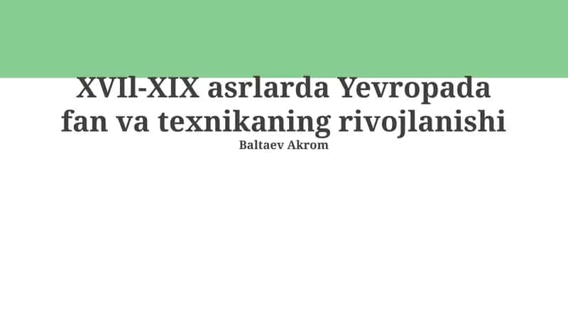 Qurol-yarog‘ texnologiyalari 1