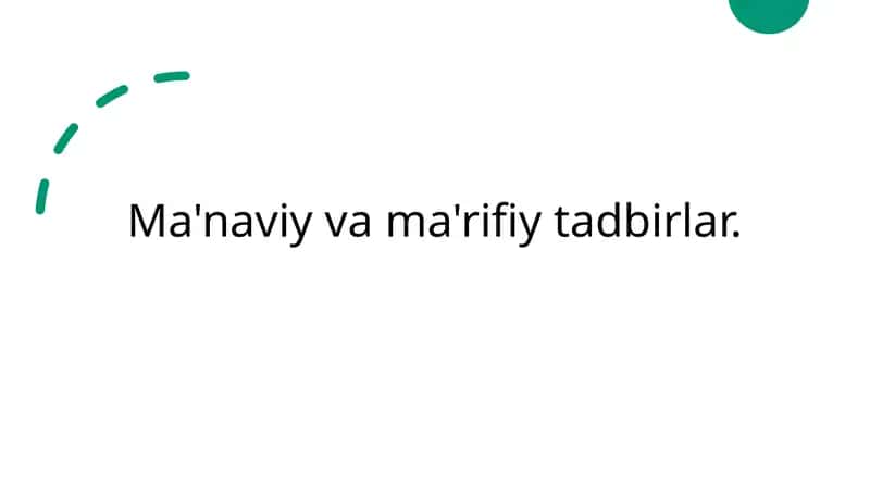 Ma'naviy va ma'rifiy tadbirlar 1