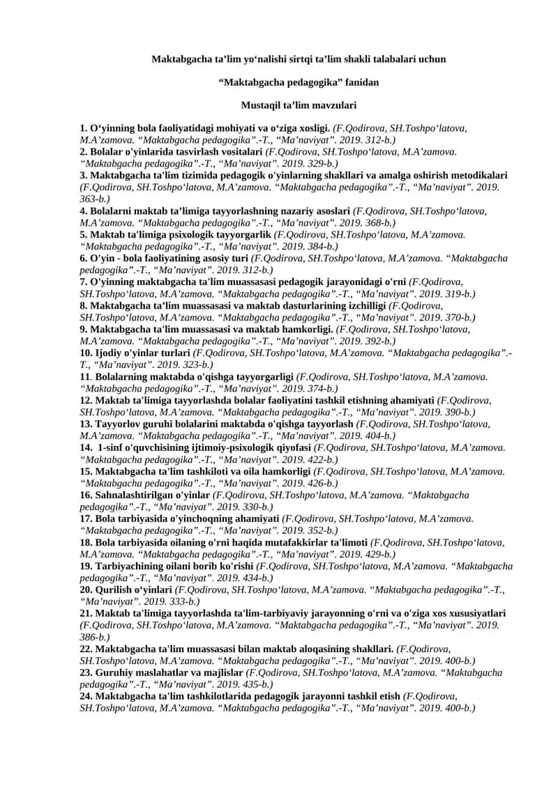 Maktabgacha pedagogika 1