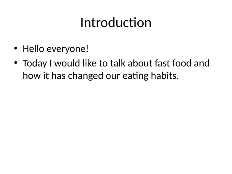 Tez taomlar tarixi (Fast Food History) 1
