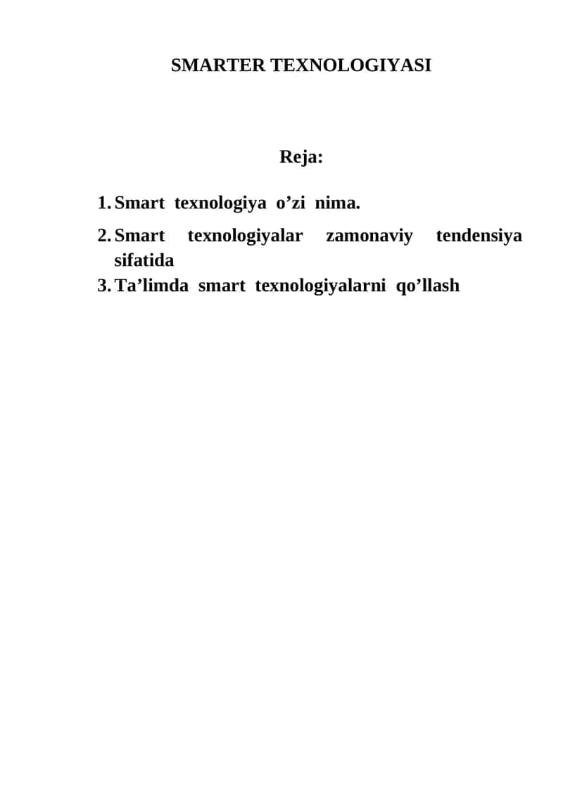 SMARTER TEXNOLOGIYASI 1