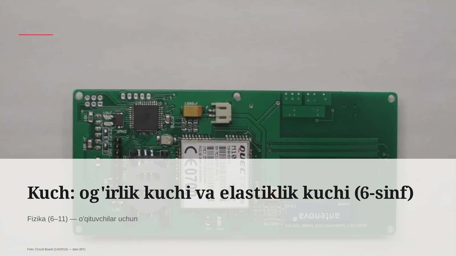 Fizika (6–11) dars rejasi 1