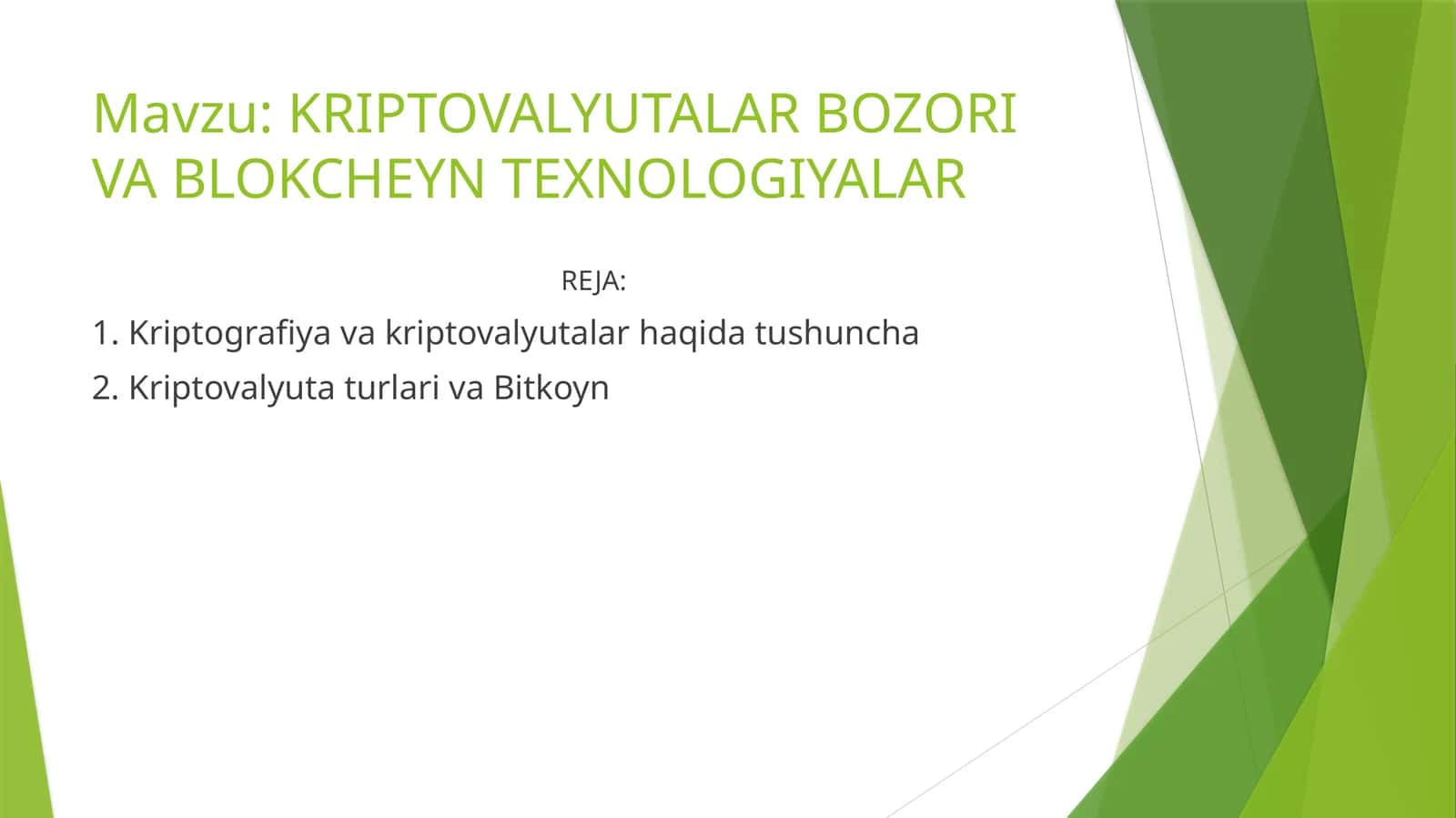 KRIPTOVALYUTALAR BOZORI VA BLOKCHEYN TEXNOLOGIYALAR 1