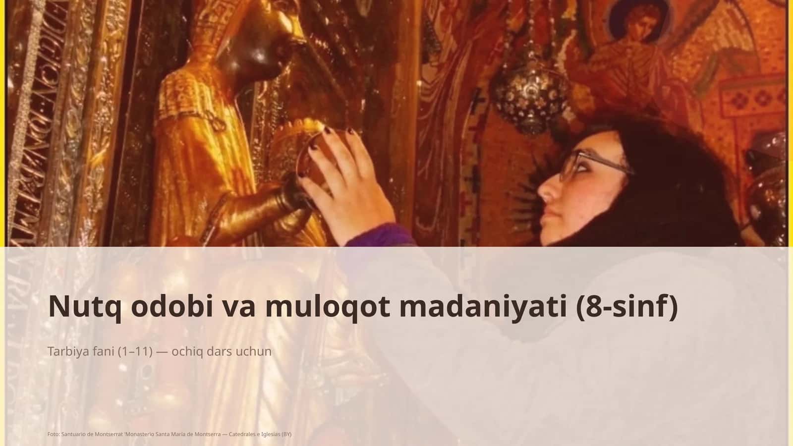 Nutq odobi va muloqot madaniyati (8-sinf) 1