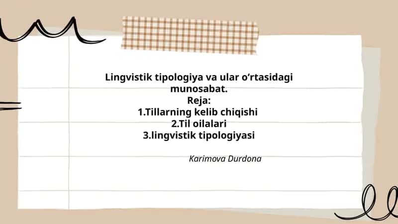 Lingvistik tipologiya va ular oʻrtasidagi munosabat 1