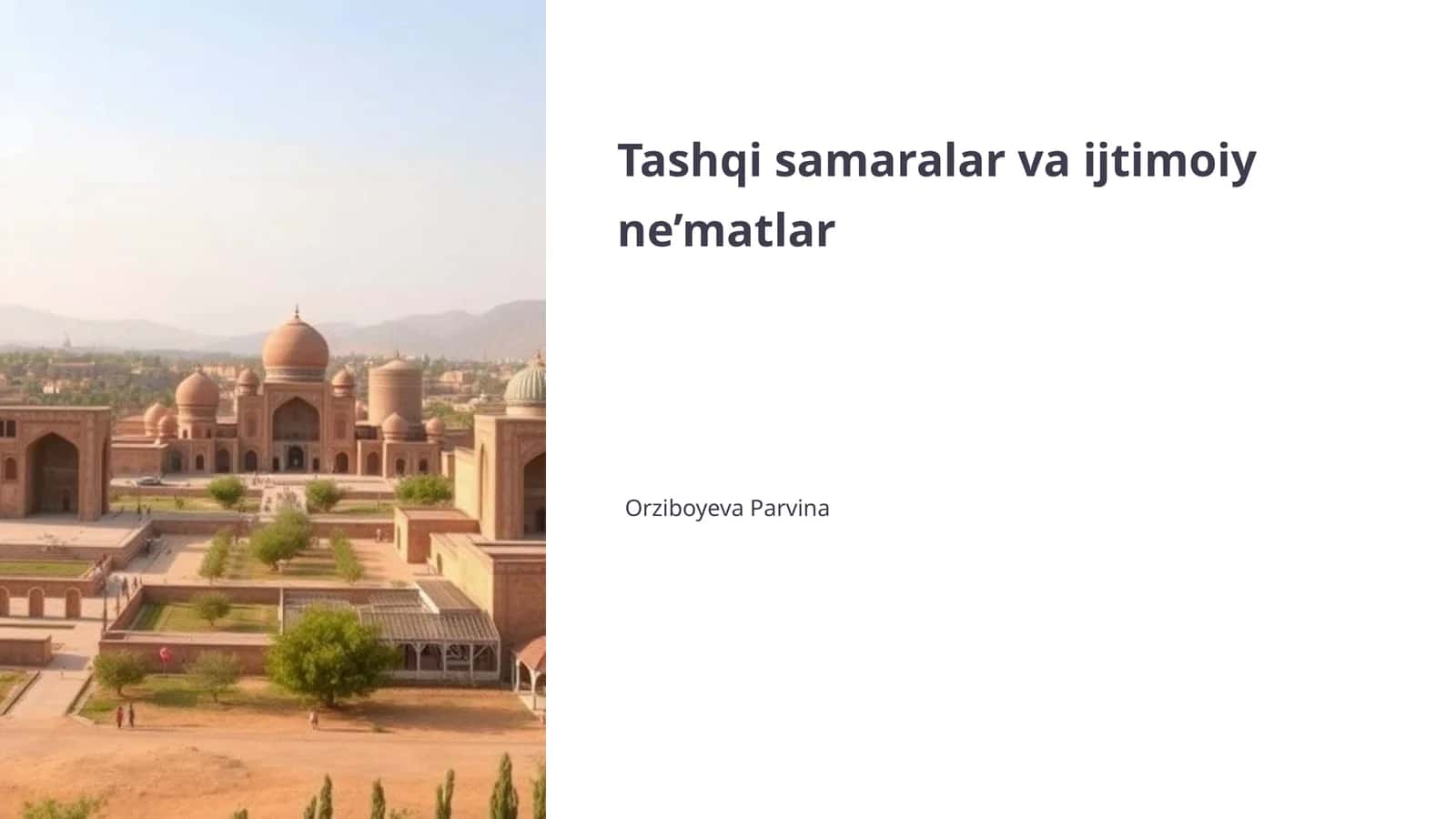 Tashqi samaralar va ijtimoiy ne’matlar 1