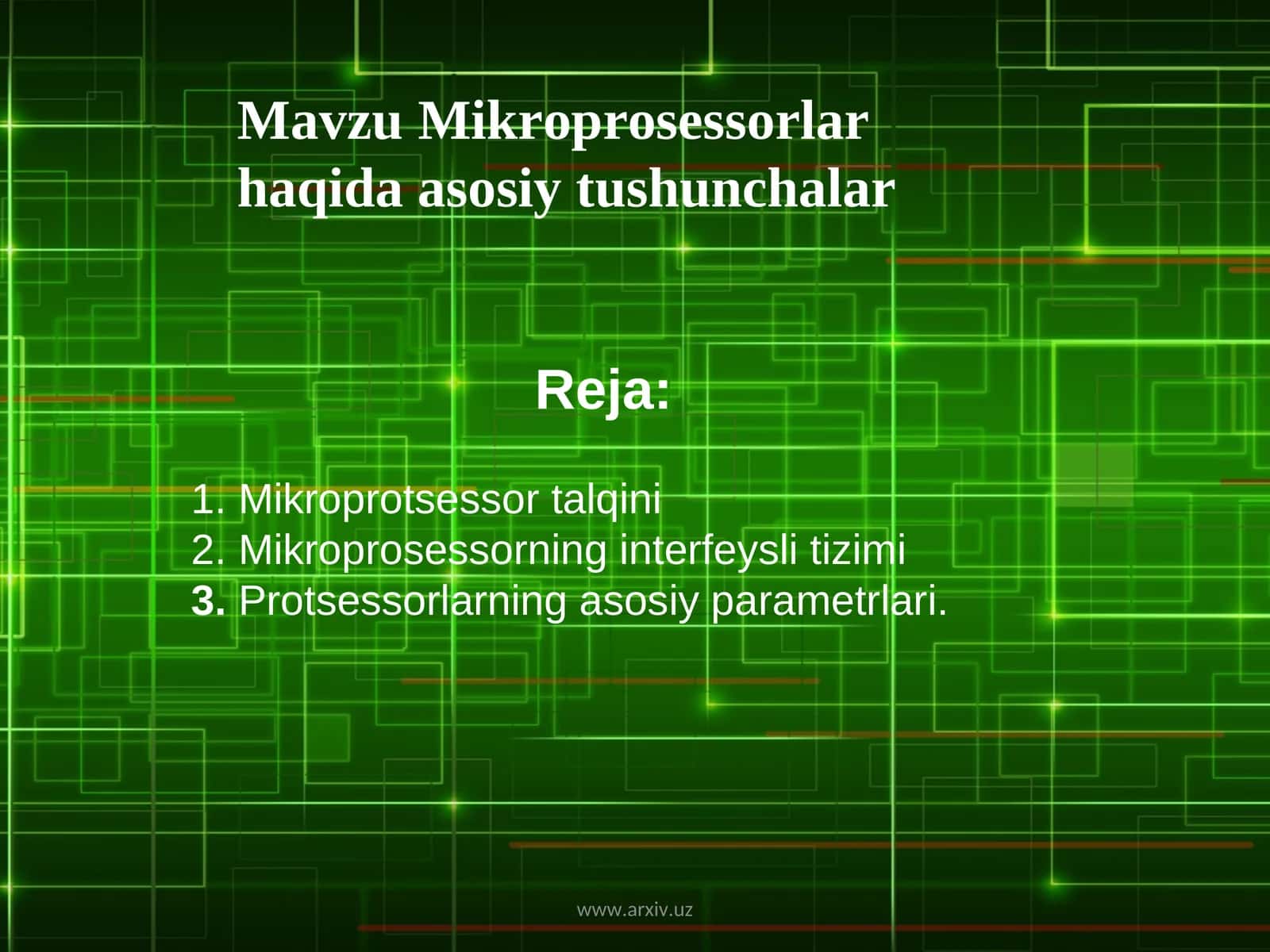 Mikroprosessorlarhaqida asosiy tushunchalar 1