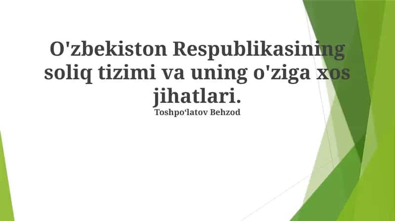 Soliq Tizimi 1