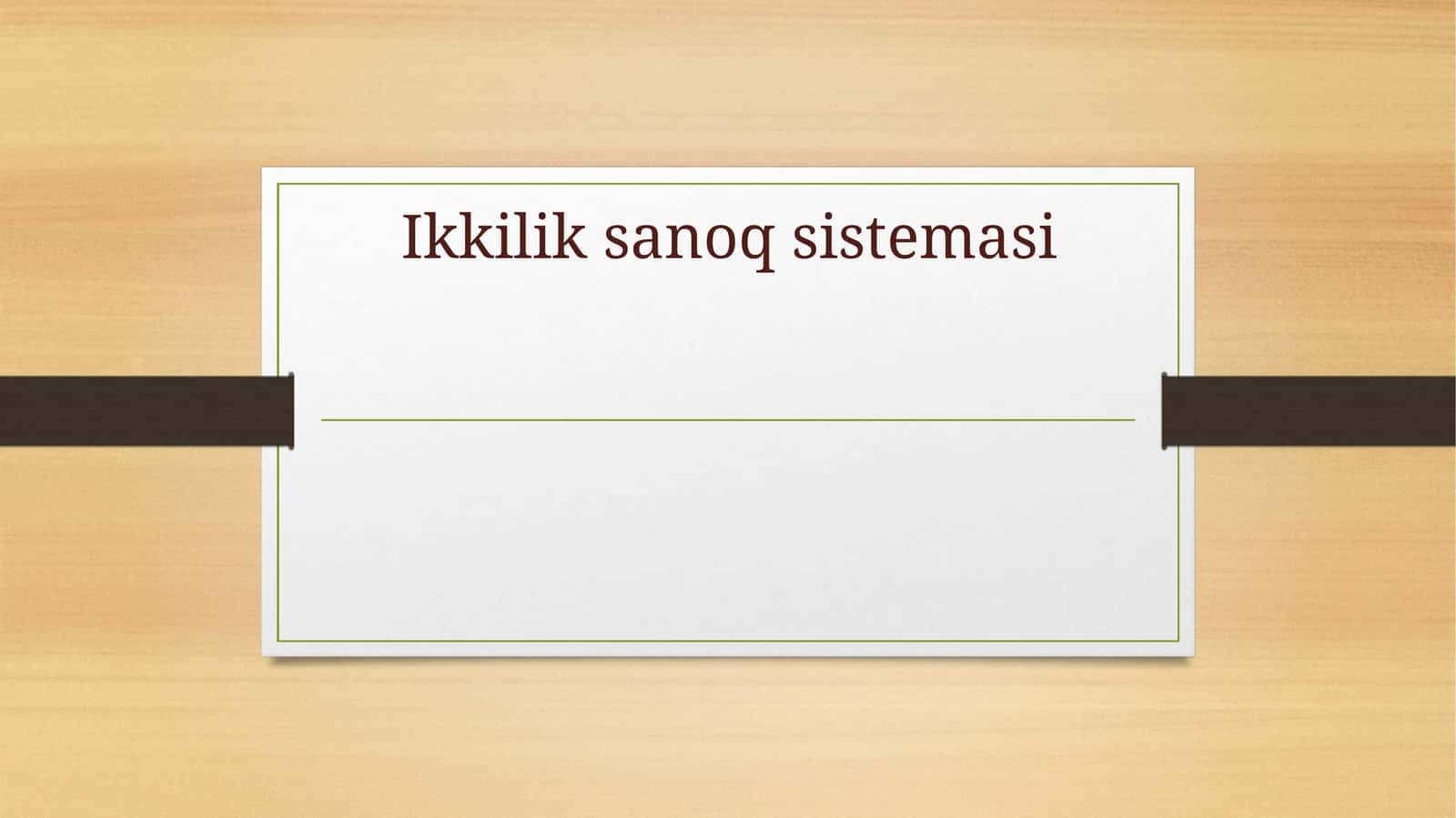 Ikkilik sanoq sistemasi 1