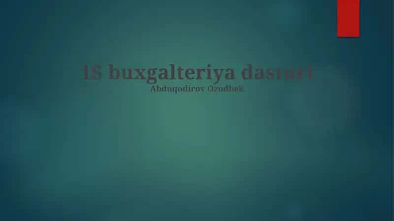 1S buxgalteriya dasturi 1