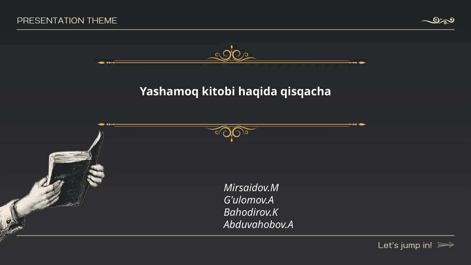 Yashamoq kitobi haqida qisqacha 1
